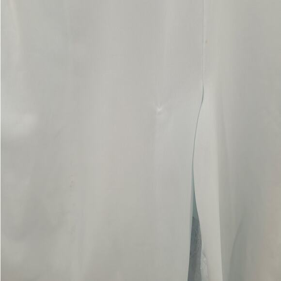 Vintage Powder Blue Satin Pleated Slip Dress Munsingwear Lace Trim Romance‎ - Picture 13 of 14